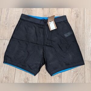 $960 Mens Burberry Equestrian Knight Motif Knit Shorts Black Small